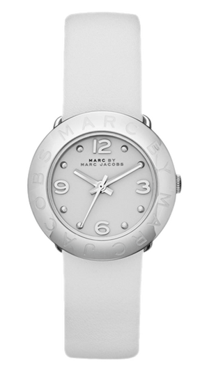Buy Shop Marc Jacobs Blade White Dial White Leather Strap Watch for Women - MBM1223 USA Online