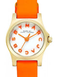 Buy Shop Marc Jacobs Henry Dinky White Dial Orange Leather Strap Watch for Women - MBM1236 USA Online