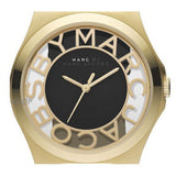 Buy Shop Marc Jacobs Henry Skeleton Black Dial Black Leather Strap Watch for Women - MBM1246 USA Online