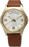 Buy Shop Marc Jacobs Baby Dave White Dial Brown Leather Strap Watch for Women - MBM1261 USA Online