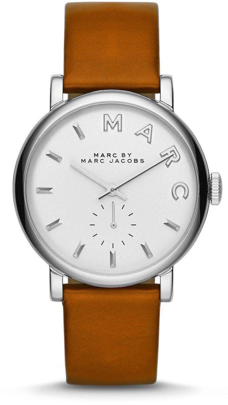 Buy Shop Marc Jacobs Baker White Dial Brown Leather Strap Watch for Women - MBM1265 USA Online