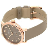 Buy Shop Marc Jacobs Baker Grey Dial Grey Leather Strap Watch for Women - MBM1266 USA Online