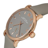 Buy Shop Marc Jacobs Baker Grey Dial Grey Leather Strap Watch for Women - MBM1266 USA Online