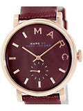 Buy Shop Marc Jacobs Baker Maroon Dial Maroon Leather Strap Watch for Women - MBM1267 USA Online