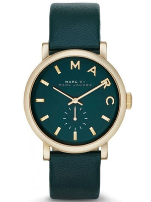 Buy Shop Marc Jacobs Baker Green Dial Green Leather Strap Watch for Women - MBM1268 USA Online