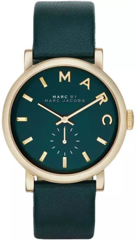 Buy Shop Marc Jacobs Baker Green Dial Green Leather Strap Watch for Women - MBM1268 USA Online