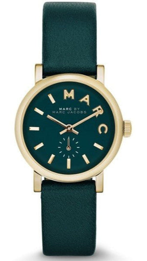 Buy Shop Marc Jacobs Baker Mini Green Dial Green Leather Strap Watch for Women - MBM1272 USA Online