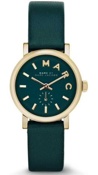 Buy Shop Marc Jacobs Baker Mini Green Dial Green Leather Strap Watch for Women - MBM1272 USA Online
