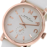 Buy Shop Marc Jacobs Baker White Dial White Leather Strap Watch for Women - MBM1284 USA Online