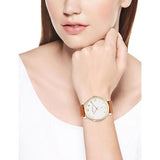 Buy Shop Marc Jacobs Baker White Dial Brown Leather Strap Watch for Womern - MBM1316 USA Online