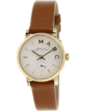 Buy Shop Marc Jacobs Baker White Dial Brown Leather Strap Watch for Women - MBM1317 USA Online