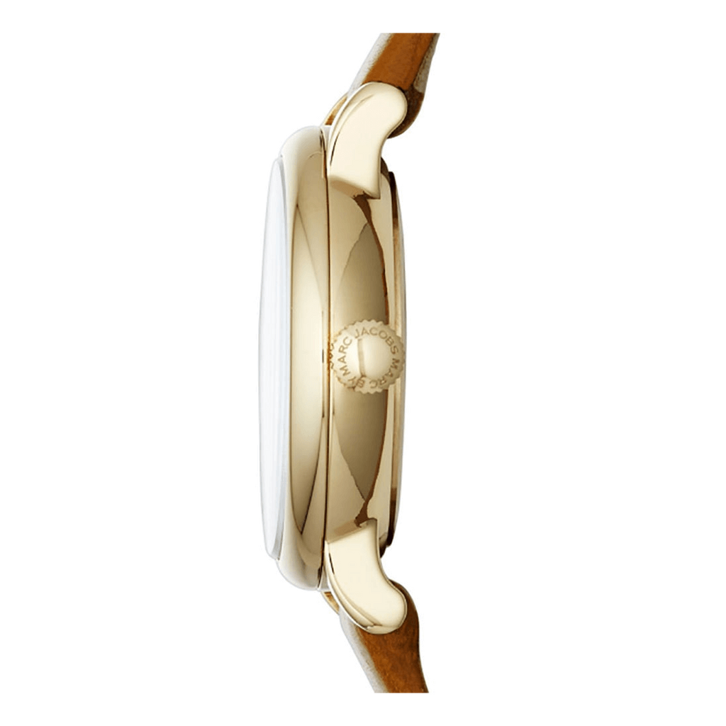 Buy Shop Marc Jacobs Baker White Dial Brown Leather Strap Watch for Women - MBM1317 USA Online