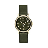 Buy Shop Marc Jacobs Baker Olive Dial Olive Leather Strap Watch for Women - MBM1330 USA Online