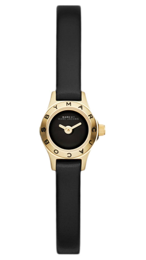 Buy Shop Marc Jacobs Blade Black Dial Black Leather Strap Watch for Women - MBM1345 USA Online