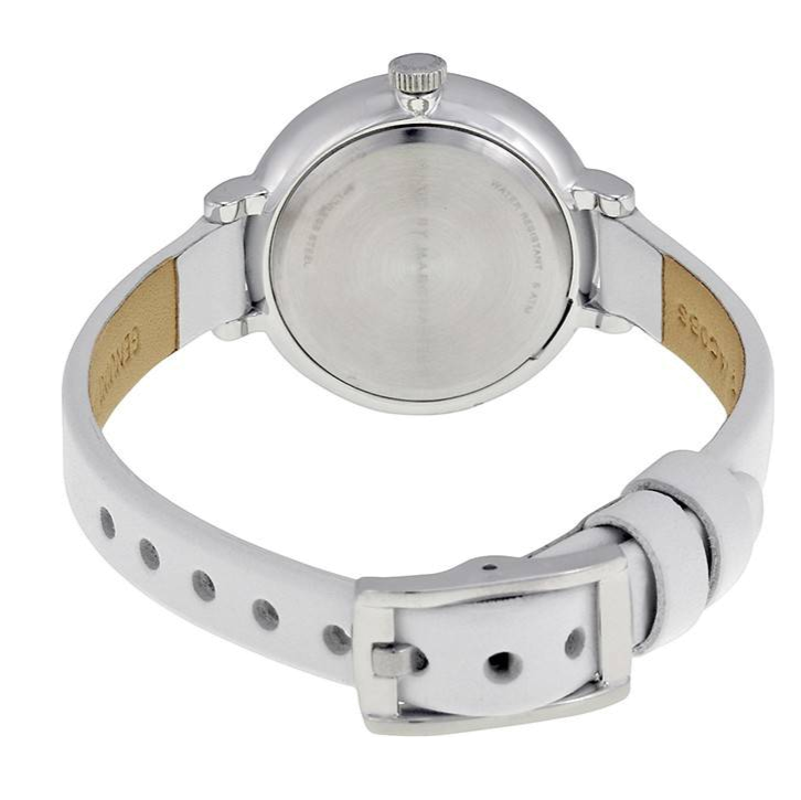 Buy Shop Marc Jacobs Sally White Dial White Leather Strap Watch for Women - MBM1350 USA Online