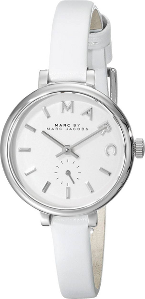 Buy Shop Marc Jacobs Sally White Dial White Leather Strap Watch for Women - MBM1350 USA Online