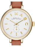 Buy Shop Marc Jacobs Sally White Dial Brown Leather Strap Watch for Women - MBM1351 USA Online