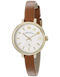 Buy Shop Marc Jacobs Sally White Dial Brown Leather Strap Watch for Women - MBM1351 USA Online