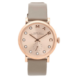 Buy Shop Marc Jacobs Baker Rose Gold Dial Grey Leather Strap Watch for Women - MBM1400 USA Online
