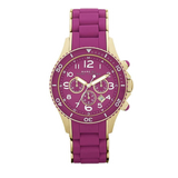 Buy Shop Marc Jacobs Rock Chronograph Purple Dial Purple Silicone Strap Watch for Women - MBM2576 USA Online