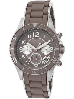 Buy Shop Marc Jacobs Rock Chronograph Grey Dial Grey Silicone Strap Watch for Women - MBM2595 USA Online