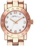 Buy Shop Marc Jacobs Mini Amy White Dial Rose Gold Steel Strap Watch for Women - MBM3078 USA Online