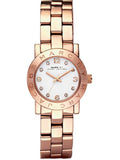 Buy Shop Marc Jacobs Mini Amy White Dial Rose Gold Steel Strap Watch for Women - MBM3078 USA Online