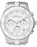 Buy Shop Marc Jacobs Blade Chronograph White Dial Silver Steel Strap Watch for Women - MBM3080 USA Online