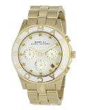 Buy Shop Marc Jacobs Blade Chronograph White Dial Gold Steel Strap Watch for Women - MBM3081 USA Online