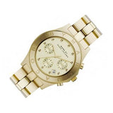 Buy Shop Marc Jacobs Blade Chronograph Gold Dial Gold Steel Strap Watch for Women - MBM3101 USA Online