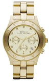 Marc Jacobs Blade Gold Dial Gold Steel Strap Watch for Women - MBM3101