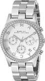 Buy Shop Marc Jacobs Henry Chronograph Silver Dial Silver Steel Strap Watch for Women - MBM3104 USA Online