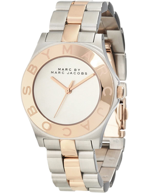 Buy Shop Marc Jacobs Blade Silver Dial Two Tone Steel Strap Watch for Women - MBM3129 USA Online