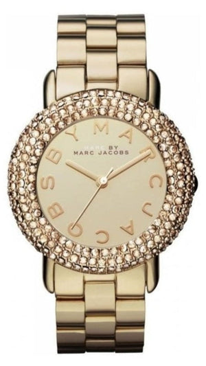 Buy Shop Marc Jacobs Marci Gold Dial Gold Steel Strap Watch for Women - MBM3191 USA Online
