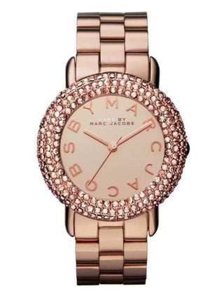 Buy Shop Marc Jacobs Marci Crystals Rose Gold Dial Rose Gold Steel Strap Watch for Women - MBM3192 USA Online