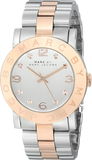 Buy Shop Marc Jacobs Amy Silver Dial Two Tone Steel Strap Watch for Women - MBM3194 USA Online