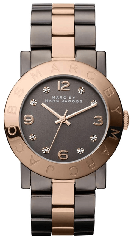 Buy Shop Marc Jacobs Amy Grey Dial Two Tone Steel Strap Watch for Women - MBM3195 USA Online