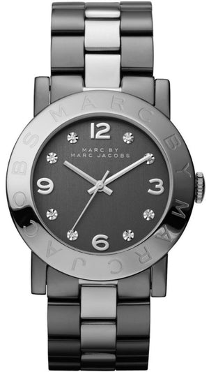 Buy Shop Marc Jacobs Amy Grey Dial Grey Steel Strap Watch for Women - MBM3196 USA Online