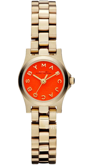 Buy Shop Marc Jacobs Henry Dinky Red Dial Gold Steel Strap Watch for Women - MBM3202 USA Online