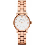 Buy Shop Marc Jacobs Baker White Dial Rose Gold Steel Strap Watch for Women - MBM3248 USA Online