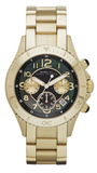 Buy Shop Marc Jacobs Rock Chronograph Black Dial Gold Steel Strap Watch for Women - MBM3253 USA Online
