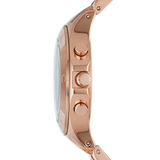 Marc Jacobs Blade Sunray Brown Dial Rose Gold Stainless Steel Strap Watch for Women - MBM3308