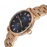 Buy Shop Marc Jacobs Baker Blue Dial Rose Gold Steel Strap Watch for Women - MBM3330 USA Online