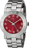 Buy Shop Marc Jacobs Amy Red Dial Silver Steel Strap Watch for Women - MBM3333 USA Online