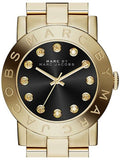 Buy Shop Marc Jacobs Amy Glitz Black Dial Gold Steel Strap Watch for Women - MBM3334 USA Online