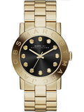Buy Shop Marc Jacobs Amy Black Dial Gold Steel Strap Watch for Women - MBM3336 USA Online