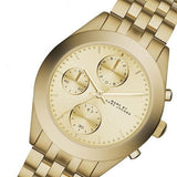 Buy Shop Marc Jacobs Peeker Chronograph Gold Dial Gold Steel Strap Watch for Women - MBM3393 USA Online