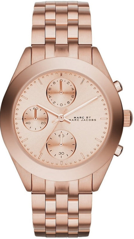 Buy Shop Marc Jacobs Peeker Chronograph Rose Gold Dial Rose Gold Steel Strap Watch for Women - MBM3394 USA Online