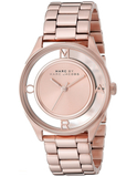 Buy Shop Marc Jacobs Tether Transparent Rose Gold Dial Rose Gold Steel Strap Watch for Women - MBM3414 USA Online