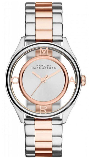 Buy Shop Marc Jacobs Tether Transparent White Dial Two Tone Steel Strap Watch for Women - MBM3436 USA Online